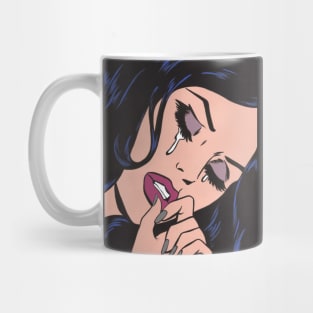 Goth Crying Comic Girl Mug